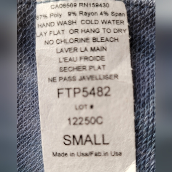 Elan Sz S Blue Tie Dye Dress with Pockets P2P 16.5 L 15 - Picture 6 of 6